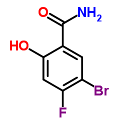 5-Bromo-4-fluoro-2-hydroxybenzamide结构式