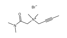 N-(2-(dimethylamino)-2-oxoethyl)-N,N-dimethylbut-2-yn-1-aminium bromide结构式
