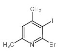 2-bromo-3-iodo-4,6-dimethylpyridine Structure