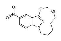 1-(5-chloropentyl)-3-methoxy-5-nitroindazole结构式