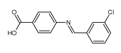 (E)-4-((3-chlorobenzylidene)amino)benzoic acid结构式