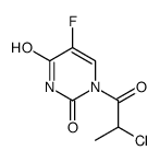 2,4(1H,3H)-Pyrimidinedione, 1-(2-chloro-1-oxopropyl)-5-fluoro- (9CI) Structure