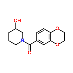 (2,3-Dihydro-benzo[1,4]dioxin-6-yl)-(3-hydroxy-piperidin-1-yl)-Methanone Structure