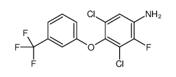 3,5-dichloro-2-fluoro-4-[3-(trifluoromethyl)phenoxy]aniline结构式