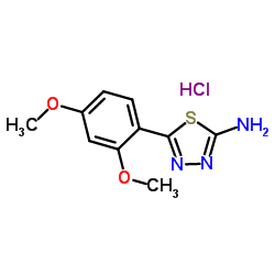 5-(2,4-DIMETHOXYPHENYL)-1,3,4-THIADIAZOL-2-YLAMINE HYDROCHLORIDE结构式