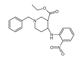 Ethyl (3R,4R)-1-benzyl-4-[(2-nitrophenyl)amino]-3-piperidinecarbo xylate结构式