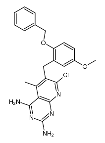 2,4-diamino-5-methyl-6-(2'-benzyloxy-5'-methoxybenzyl)-7-chloropyrid[2,3-d]pyrimidine Structure