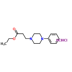 Ethyl 3-(4-phenyl-1-piperazinyl)propanoate dihydrochloride结构式