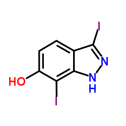 3,7-Diiodo-1H-indazol-6-ol结构式