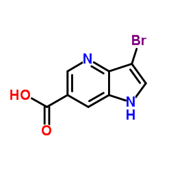 3-Bromo-4-azaindole-6-carboxylic acid结构式