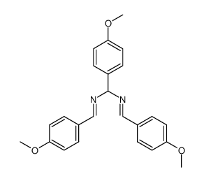 1,3,5-tris(4-methoxyphenyl)-2,4-diazapenta-1,4-diene结构式