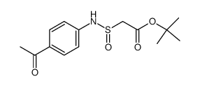 tert-butyl 2-(((4-acetylphenyl)amino)sulfinyl)acetate结构式