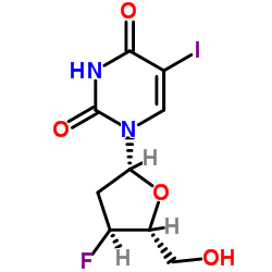 2',3'-Dideoxy-3'-fluoro-5-iodouridine结构式