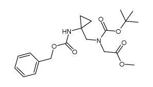 methyl N-[(1-{[(benzyloxy)carbonyl]amino}cyclopropyl)methyl]-N-(tert-butyloxycarbonyl)glycinate结构式