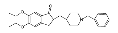 1-Benzyl-4-[(5,6-diethoxy-1-indanon)-2-yl]methylpiperidine结构式
