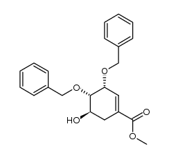 (3R,4S,5R)-methyl 3,4-dibenzyloxy-5-hydroxycyclohex-1-ene-1-carboxylate Structure