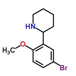 2-(5-Bromo-2-methoxyphenyl)piperidine结构式