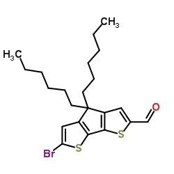 6-Bromo-4,4-dihexyl-4H-cyclopenta[2,1-b:3,4-b']dithiophene-2-carbaldehyde Structure