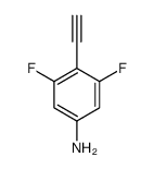 4-乙炔基-3,5-二氟苯胺结构式