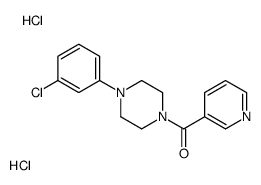 [4-(3-chlorophenyl)piperazin-1-yl]-pyridin-3-ylmethanone,dihydrochloride Structure