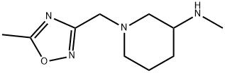 N-methyl-1-[(5-methyl-1,2,4-oxadiazol-3-yl)methyl]piperidin-3-amine Structure