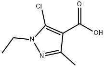 5-Chloro-1-ethyl-3-methyl-1H-pyrazole-4-carboxylic acid Structure