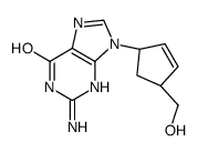 2-amino-9-[(1S,4R)-4-(hydroxymethyl)cyclopent-2-en-1-yl]-3H-purin-6-one结构式