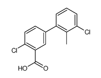 2-chloro-5-(3-chloro-2-methylphenyl)benzoic acid结构式