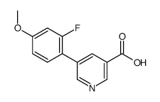 5-(2-fluoro-4-methoxyphenyl)pyridine-3-carboxylic acid结构式