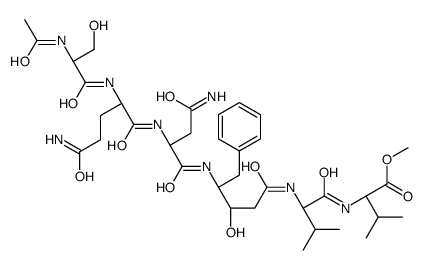 methyl (2S)-2-[[(2S)-2-[[(3S,4S)-4-[[(2S)-2-[[(2S)-2-[[(2S)-2-acetamido-3-hydroxypropanoyl]amino]-5-amino-5-oxopentanoyl]amino]-4-amino-4-oxobutanoyl]amino]-3-hydroxy-5-phenylpentanoyl]amino]-3-methylbutanoyl]amino]-3-methylbutanoate结构式