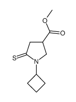 methyl 1-cyclobutyl-5-thioxopyrrolidine-3-carboxylate结构式