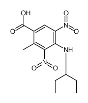 4-[(1-Ethylpropyl) amino]-2-methyl-3,5-dinitrobenzoic acid Structure