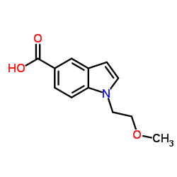 1-(2-methoxyethyl)indole-5-carboxylic acid结构式