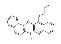 4-propoxy-3'-methylthio-3,4'-diquinolinyl sulfide Structure