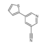 5-thiophen-2-ylpyridine-3-carbonitrile结构式