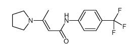 3-pyrrolidin-1-yl-N-[4-(trifluoromethyl)phenyl]but-2-enamide Structure