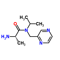 N-Isopropyl-N-(2-pyrazinylmethyl)-L-alaninamide结构式