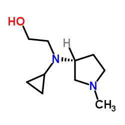 2-{Cyclopropyl[(3R)-1-methyl-3-pyrrolidinyl]amino}ethanol结构式