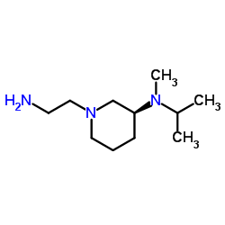 (3S)-1-(2-Aminoethyl)-N-isopropyl-N-methyl-3-piperidinamine结构式