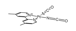 (4,4'-dimethyl-2,2'-bipyridyl-N,N')bis(isocyanto)platinum(II) Structure