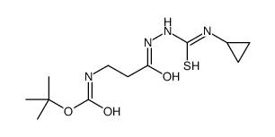 tert-Butyl 3-(2-(cyclopropylcarbamothioyl)hydrazinyl)-3-oxopropylcarbamate Structure