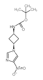 TERT-BUTYL ((1S,3S)-3-(4-NITRO-1H-IMIDAZOL-1-YL)CYCLOBUTYL)CARBAMATE structure