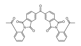 2-(2-acetylphenyl)-5-[2-(2-acetylphenyl)-1,3-dioxoisoindole-5-carbonyl]isoindole-1,3-dione Structure