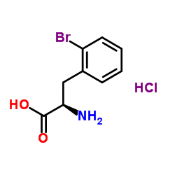 2-Bromo-D-phenylalanine hydrochloride (1:1)结构式