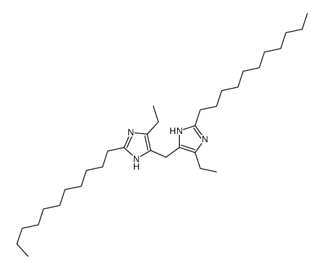 4-ethyl-5-[(4-ethyl-2-undecyl-1H-imidazol-5-yl)methyl]-2-undecyl-1H-imidazole结构式