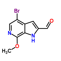 4-Bromo-7-methoxy-1H-pyrrolo[2,3-c]pyridine-2-carbaldehyde Structure