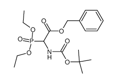 benzyl 2-(tert-butyloxycarbonylamino)-2-(diethyloxyphosphoryl)acetate Structure
