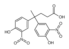 4,4-Bis(4-hydroxy-3-nitrophenyl)pentanoic acid结构式