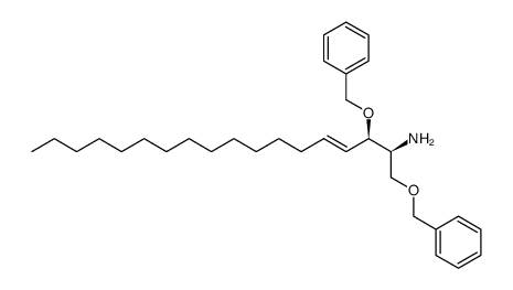 (2S,3R)-2-amino-1,3-(dibenzyloxy)-octadeca-4-ene结构式