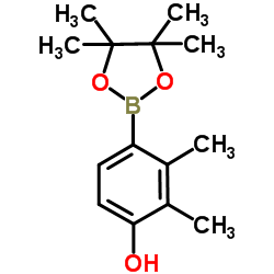 2,3-Dimethyl-4-(4,4,5,5-tetramethyl-1,3,2-dioxaborolan-2-yl)phenol结构式